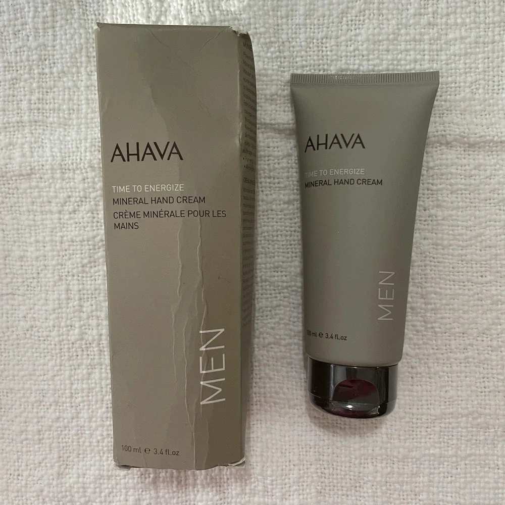 Ahava Time To Energize Mens Mineral Hand Cream Dead Sea 3.4‎ Oz NEW Gift Spa
